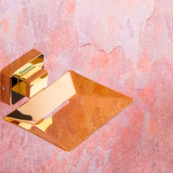Bassino Stainless Steel Bathroom Soap Holder/Soap Stand/Soap Dish for Batroom/Bathroom Accessories (Rose Gold Finish) (Single SOAP Dish) – Made in India