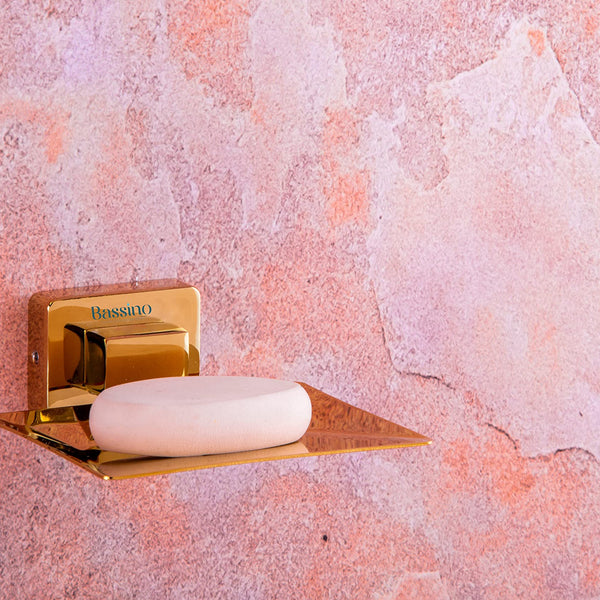 Bassino Stainless Steel Bathroom Soap Holder/Soap Stand/Soap Dish for Batroom/Bathroom Accessories (Rose Gold Finish) (Single SOAP Dish) – Made in India