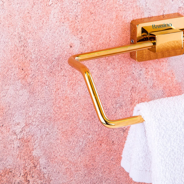 Bassino Stainless Steel Bathroom Soap Holder/Soap Stand/Soap Dish for Batroom/Bathroom Accessories (Rose Gold Finish) (NEPKIN Ring) – Made in India
