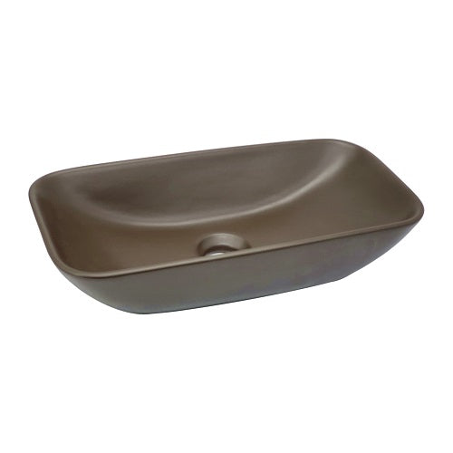 BASSINO Ceramic Wash Basin Countertop Tabletop Bathroom Sink Wash Basin( 470x 240 x 120mm)CHOCOLATE COLOUR