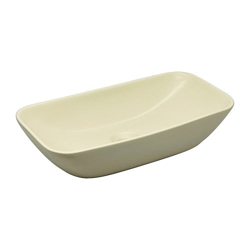 BASSINO Ceramic Wash Basin Countertop Tabletop Bathroom Sink Wash Basin( 470x 240 x 120mm)Full MATT BEIGE COLOUR