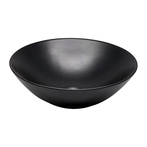 BASSINO Ceramic Wash Basin Countertop Tabletop Bathroom Sink Wash Basin( 395x 395 x 125mm)FULL MATT BLACK