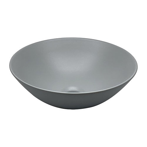 BASSINO Ceramic Wash Basin Countertop Tabletop Bathroom Sink Wash Basin( 395x 395 x 125mm)FULL MATT GREY