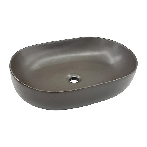 BASSINO Ceramic Wash Basin Countertop Tabletop Bathroom Sink Wash Basin( 600x 425 x 150mm)MATT CHOCLATE COLOR