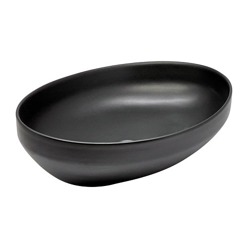 BASSINO Ceramic Wash Basin Countertop Tabletop Bathroom Sink Wash Basin( 500x 360 x 140mm)FULL MATE BLACK