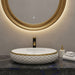 White and gold Oval Shape Counter Top Wash Basin