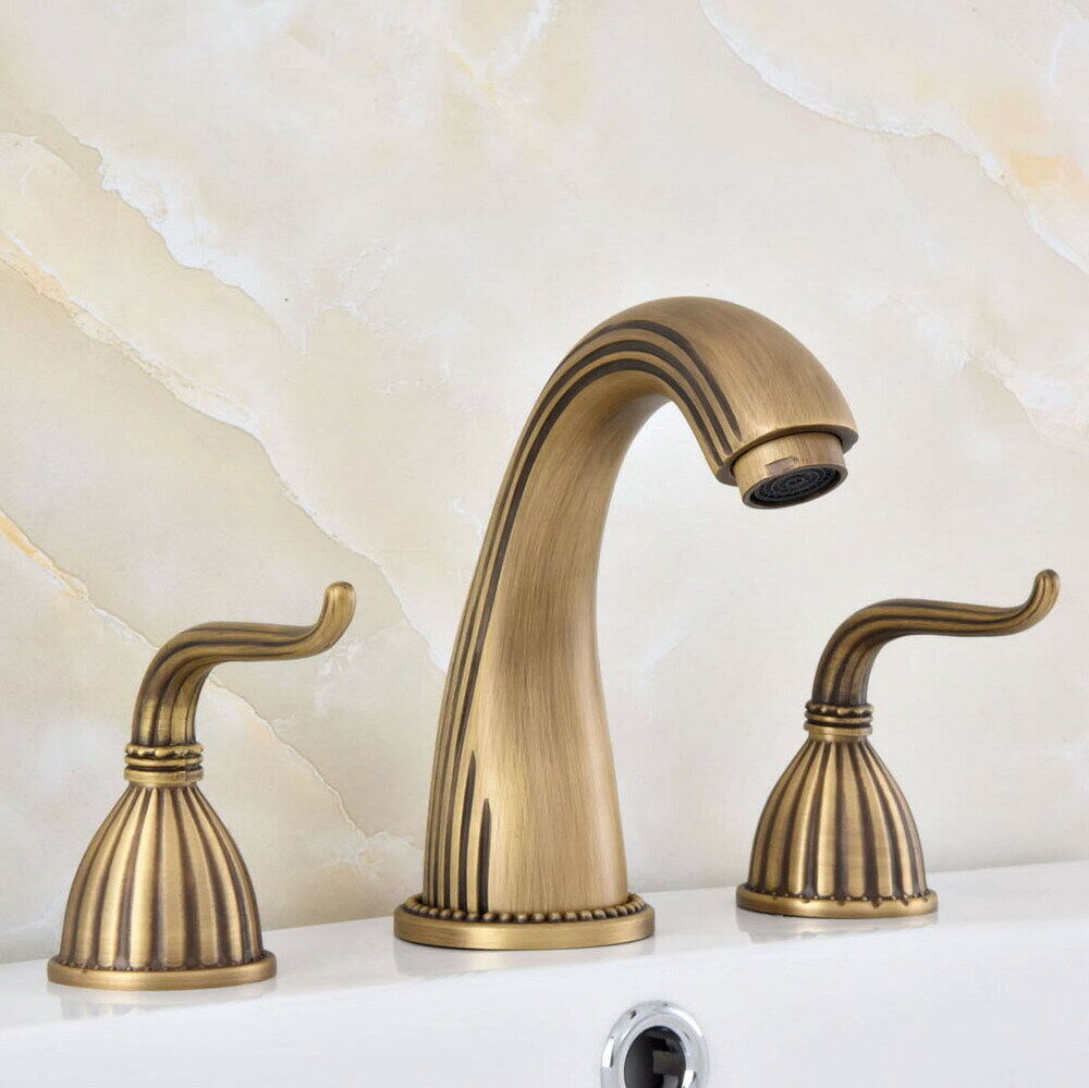 BASSINO Brass Bathroom Sink Wash Basin Mixer Tap Single Handle Hot & Cold Waterfall Lavatory Sink Faucet for Living Room & Bathrooms