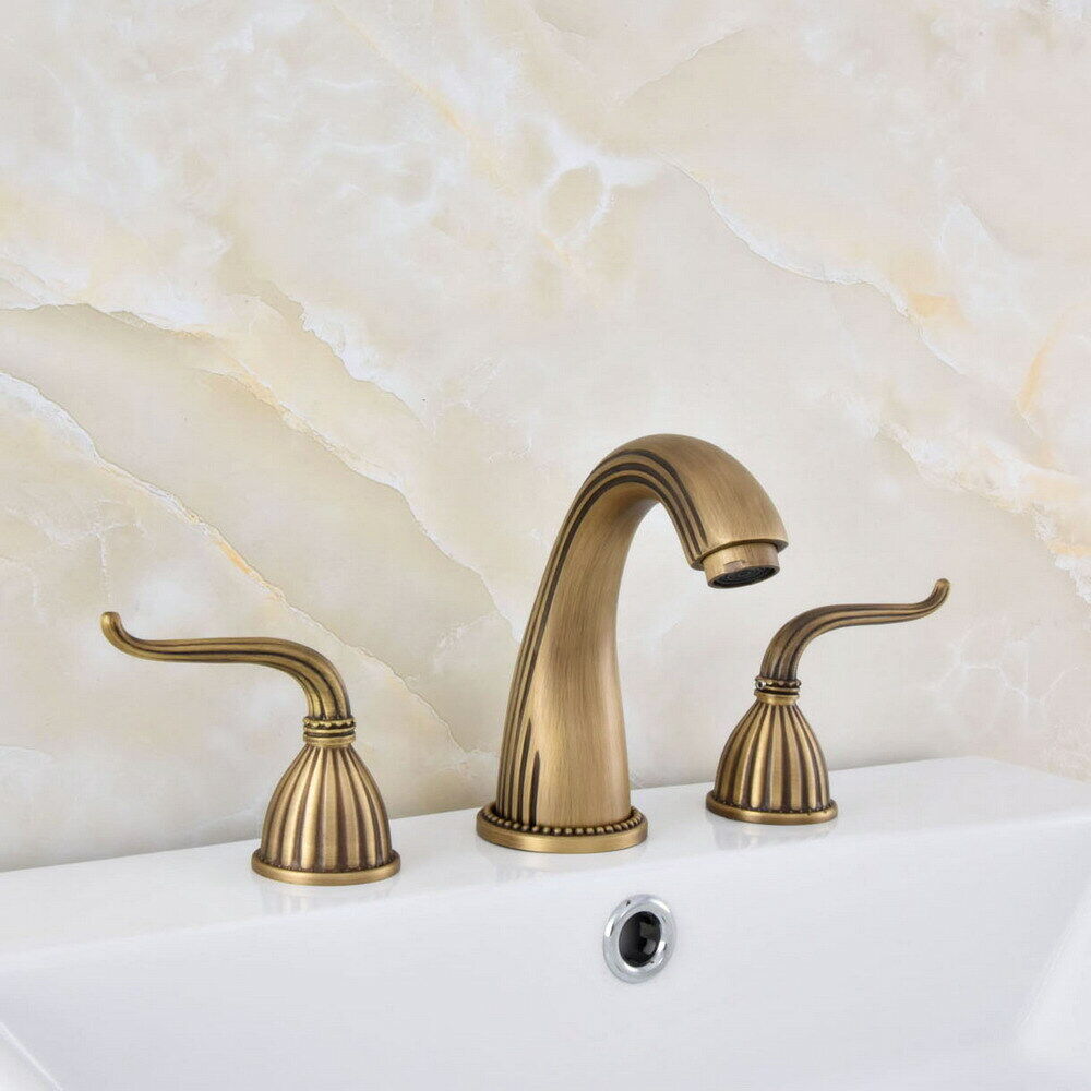 BASSINO Brass Bathroom Sink Wash Basin Mixer Tap Single Handle Hot & Cold Waterfall Lavatory Sink Faucet for Living Room & Bathrooms