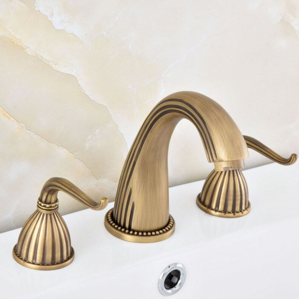 BASSINO Brass Bathroom Sink Wash Basin Mixer Tap Single Handle Hot & Cold Waterfall Lavatory Sink Faucet for Living Room & Bathrooms